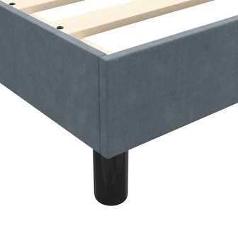 Boxspring zonder matras fluweel donkergrijs 80x220 cm 8