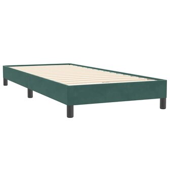 Boxspring zonder matras fluweel donkergroen 80x220 cm 4