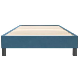 Boxspring zonder matras fluweel donkerblauw 80x220 cm 5