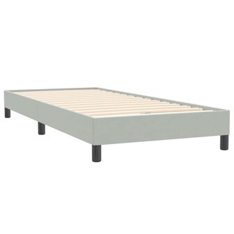 Boxspring zonder matras fluweel lichtgrijs 90x220 cm 4