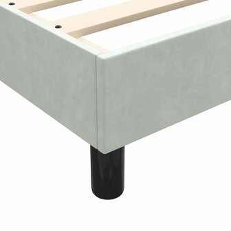 Boxspring zonder matras fluweel lichtgrijs 90x220 cm 8