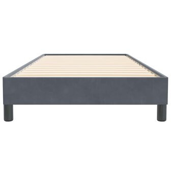 Boxspring zonder matras fluweel donkergrijs 90x220 cm 5