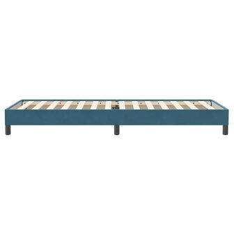 Boxspring zonder matras fluweel donkerblauw 90x220 cm 6