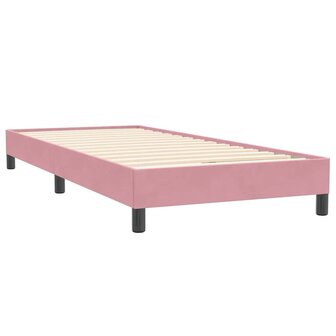 Boxspring zonder matras fluweel roze 100x220 cm 4