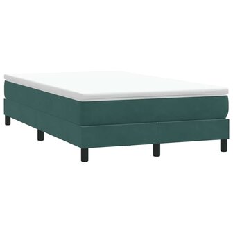Boxspring zonder matras fluweel donkergroen 120x220 cm 3