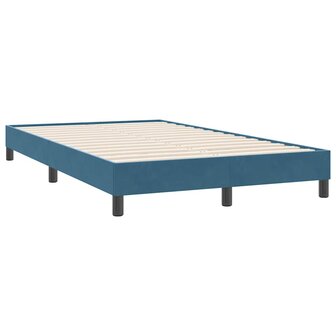 Boxspring zonder matras fluweel donkerblauw 120x220 cm 7