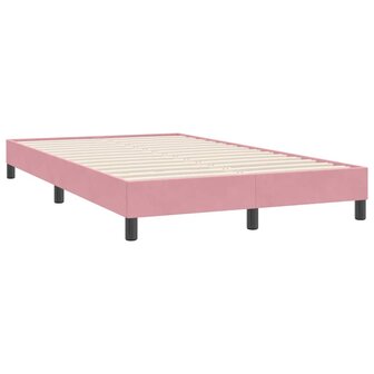Boxspring zonder matras fluweel roze 120x220 cm 7