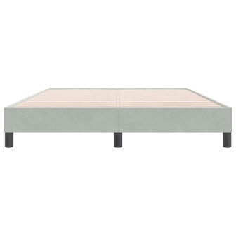 Boxspring zonder matras fluweel lichtgrijs 140x220 cm 5