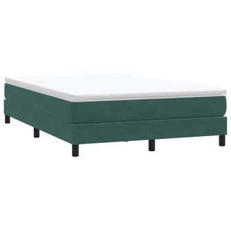 Boxspring zonder matras fluweel donkergroen 140x220 cm 3