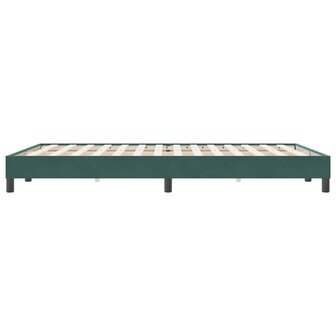 Boxspring zonder matras fluweel donkergroen 140x220 cm 6
