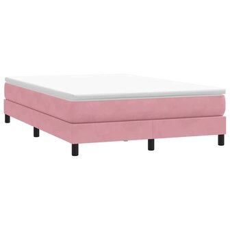 Boxspring zonder matras fluweel roze 160x220 cm 3