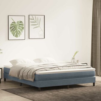 Boxspringbed zonder matras 180x220 cm fluweel donkergrijs 1