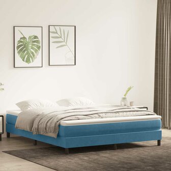 Boxspringbed zonder matras 180x220 cm fluweel donkerblauw 1
