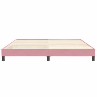 Boxspring zonder matras fluweel roze 200x220 cm 5