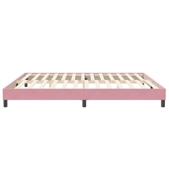 Boxspring zonder matras fluweel roze 200x220 cm 6