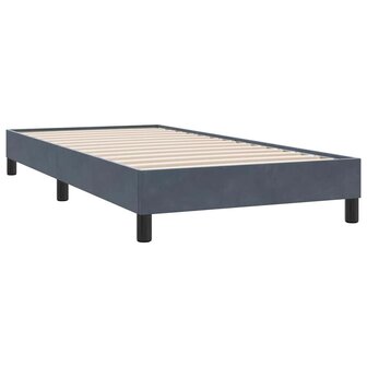 Boxspring met matras fluweel donkergrijs 80x210 cm 4