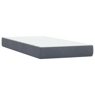 Boxspring met matras fluweel donkergrijs 80x210 cm 7