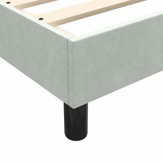 Boxspring met matras fluweel lichtgrijs 90x210 cm 8