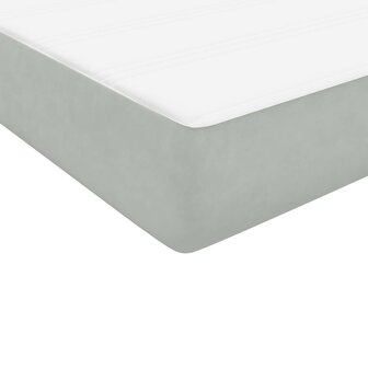 Boxspring met matras fluweel lichtgrijs 90x210 cm 9