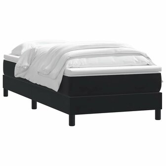Boxspring met matras fluweel zwart 90x210 cm 3