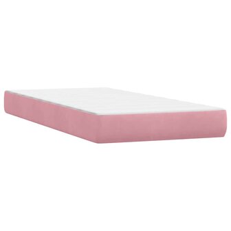 Boxspring met matras fluweel roze 90x210 cm 7