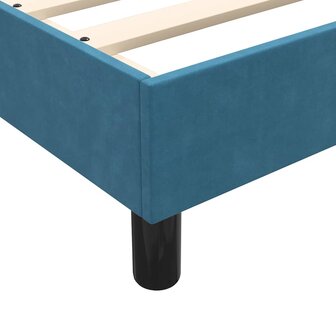 Boxspring met matras fluweel donkerblauw 80x220 cm 8