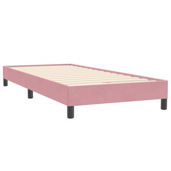 Boxspring met matras fluweel roze 80x220 cm 4