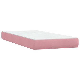 Boxspring met matras fluweel roze 80x220 cm 7