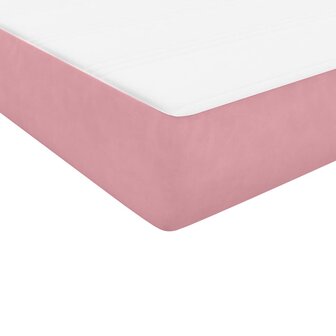 Boxspring met matras fluweel roze 80x220 cm 9