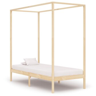 Hemelbedframe massief grenenhout 90x200 cm 1