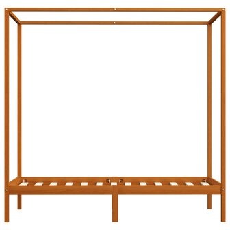 Hemelbedframe massief grenenhout honingbruin 90x200 cm 3