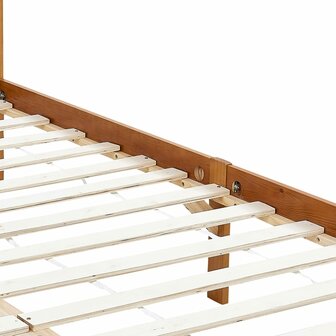 Hemelbedframe massief grenenhout honingbruin 90x200 cm 5