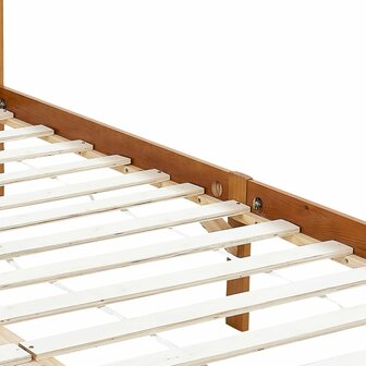 Hemelbedframe massief grenenhout honingbruin 100x200 cm 5