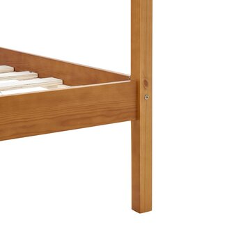 Hemelbedframe massief grenenhout honingbruin 100x200 cm 6