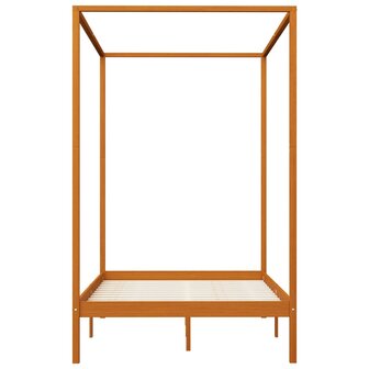 Hemelbedframe massief grenenhout honingbruin 120x200 cm 3
