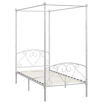 Hemelbedframe metaal wit 120x200 cm  2