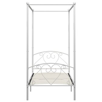 Hemelbedframe metaal wit 120x200 cm  3