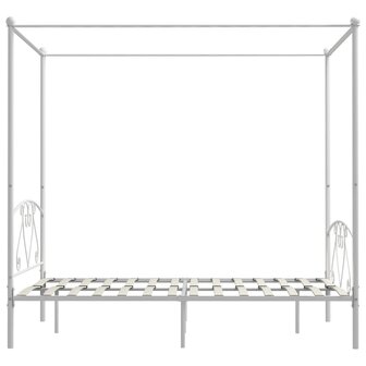 Hemelbedframe metaal wit 140x200 cm  4