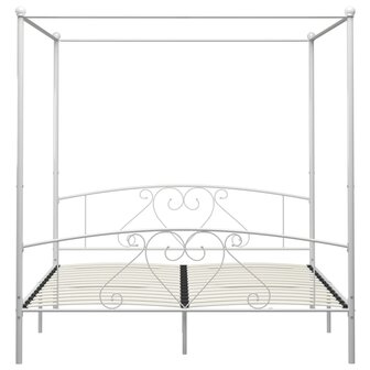 Hemelbedframe metaal wit 180x200 cm  3