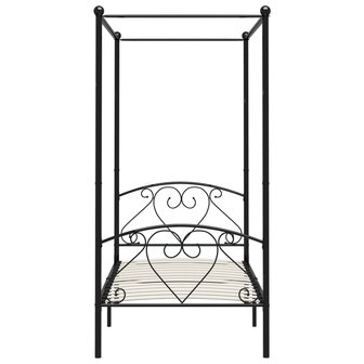 Hemelbedframe metaal zwart 120x200 cm  4