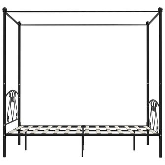 Hemelbedframe metaal zwart 160x200 cm  3
