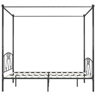 Hemelbedframe metaal grijs 180x200 cm  4