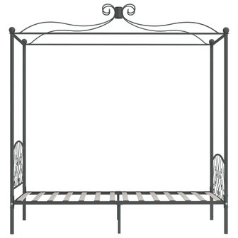 Hemelbedframe metaal grijs 90x200 cm 4