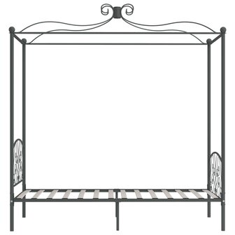Hemelbedframe metaal grijs 100x200 cm 4