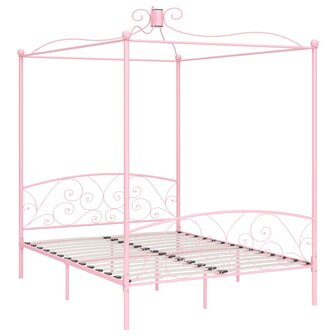 Hemelbedframe metaal roze 180x200 cm 2