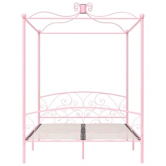 Hemelbedframe metaal roze 180x200 cm 3