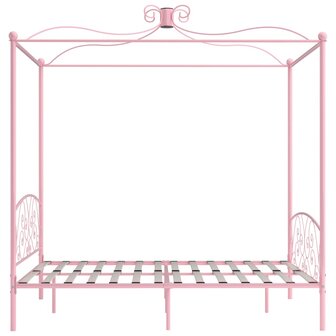 Hemelbedframe metaal roze 180x200 cm 4
