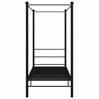 Hemelbedframe metaal zwart 100x200 cm 4