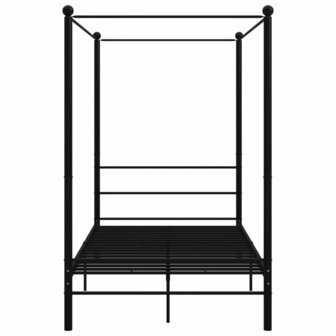 Hemelbedframe metaal zwart 140x200 cm  4