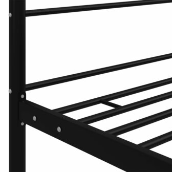 Hemelbedframe metaal zwart 140x200 cm  5